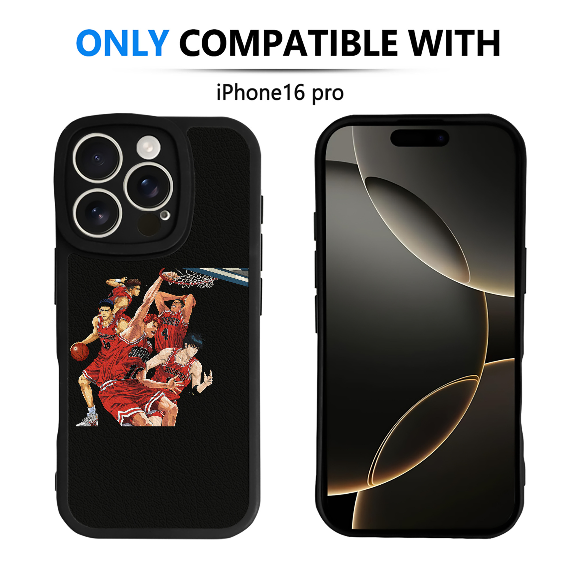 （画像用） SLAM DUNK／スラムダンク 【iPhone 16シリーズ対応】シリコンスマホケース（レザー調） 材質：シリコン